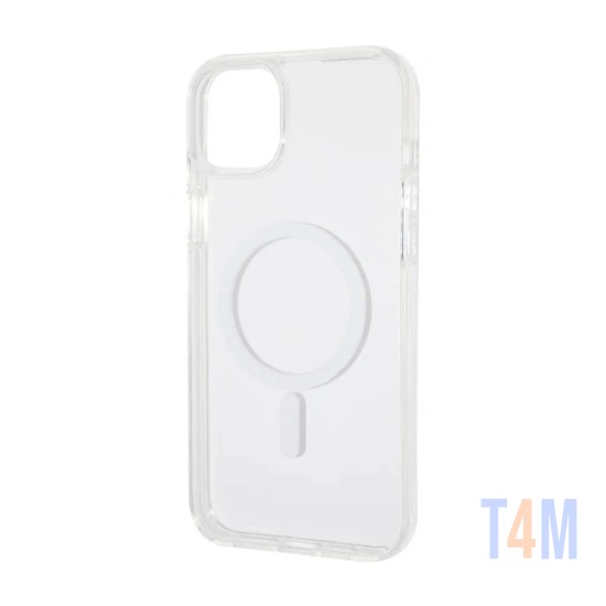Magnetic Sillicone Case for Apple iPhone 14 Plus Transparent